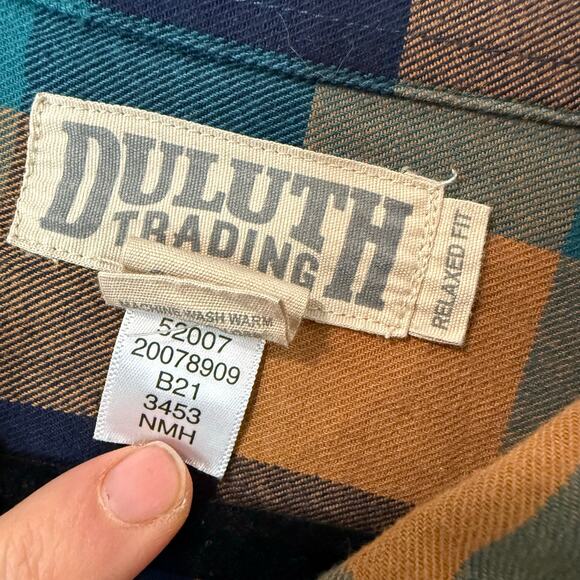 Duluth Trading Co Men's Free Swingin' Flannel Relaxed Fit Shirt Cotton 2XL Tall - Picture 4 of 7
